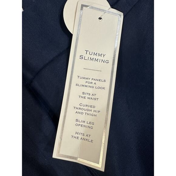 NWT Charter Club Curvy Fit Tummy Slimming Slim Leg Ankle Navy Blue Pants Size 16 - Picture 5 of 12